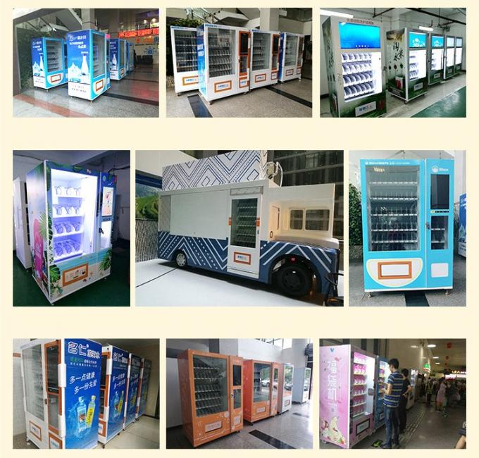 32 do écran sensível polegadas de sistema de refrigeração centígrado das máquinas de venda automática 2-20 feito sob encomenda