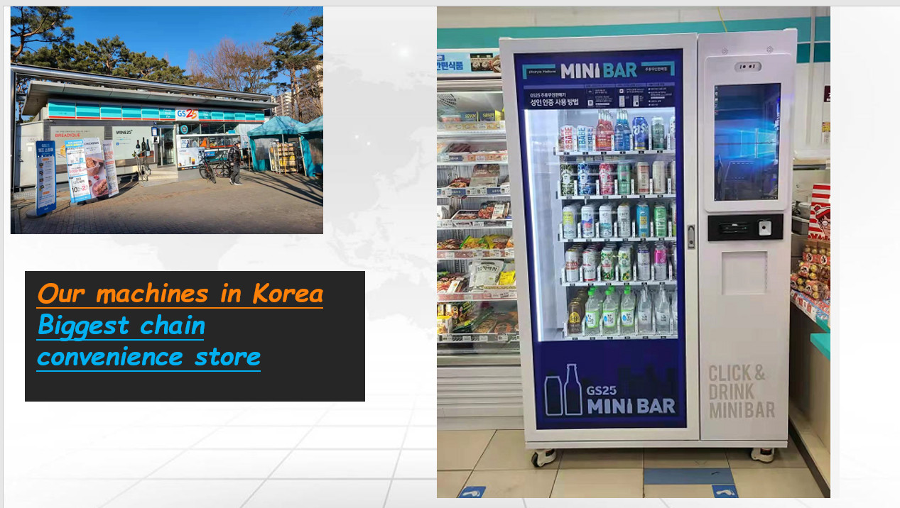 mais recente caso da empresa sobre Máquina de venda automática da cerveja do mícron com o elevador em Coreia do Sul