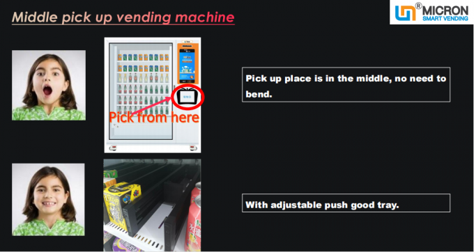 Máquina de venda automática automática de Saland do fruto 21,5 polegadas de canais ajustáveis da tela 10
