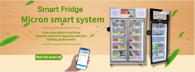 Refrigerador vendendo esperto vegetal de controle remoto com leitor de cartão