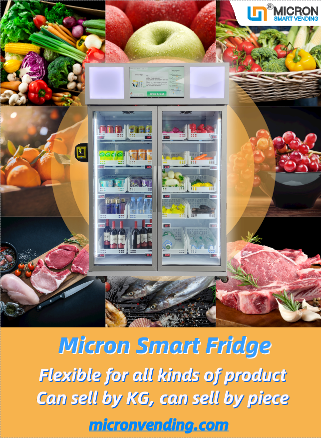 Máquina de venda automática esperta do refrigerador do mícron