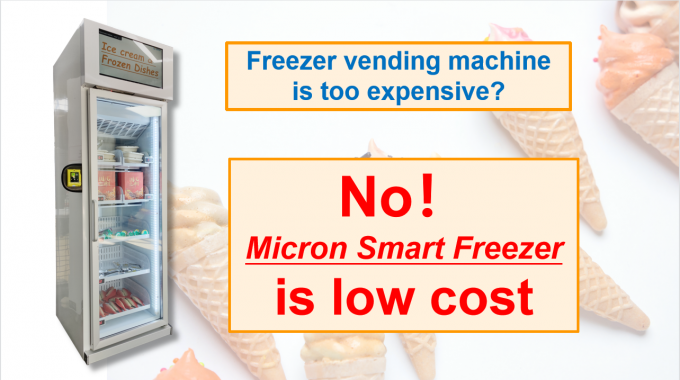 Sistema de refrigeração do congelador da máquina de venda automática do gelado com o leitor de cartão do tela táctil na alameda