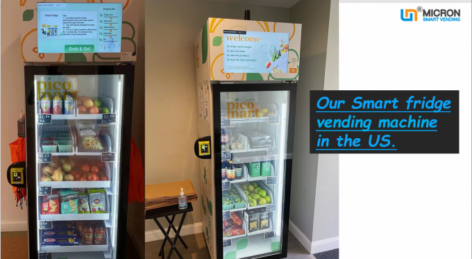 Sistema de refrigeração do congelador da máquina de venda automática do gelado com o leitor de cartão do tela táctil nos E.U.