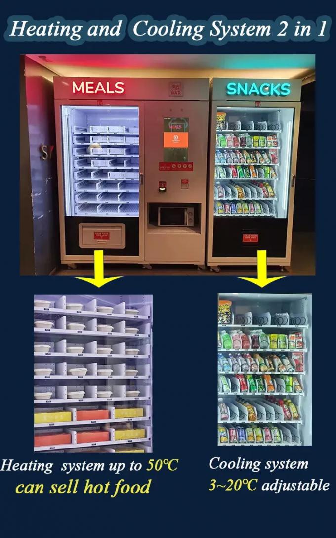 Aquecimento e sistema de refrigeração da máquina de venda automática do alimento cozido da refeição do mícron