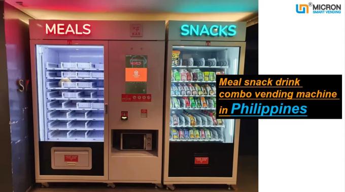 Máquina de venda automática do alimento cozido da refeição do mícron em Filipinas