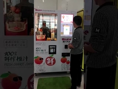 Máquina de venda de suco de laranja com leitor de cartões