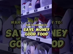 Máquina de venda automática de alimentos saudáveis com microondas para aquecimento