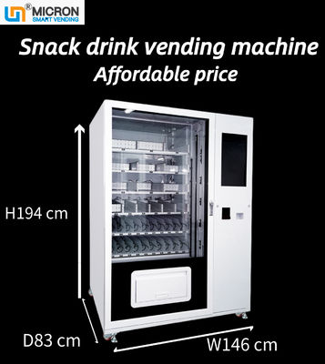 Máquina de venda automática de venda quente da bebida do petisco do tela táctil de 22 polegadas com sistema de refrigeração nas escolas