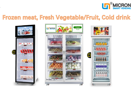 smart fridge vending machine with credit card reader sale vegetable,fruit,frozen meat
