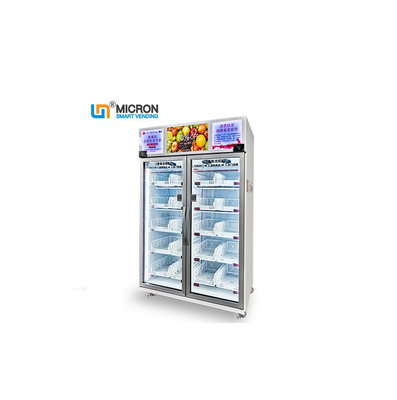 A máquina de venda automática esperta varejo desacompanhada do refrigerador para a garra saudável N do alimento vai refrigerador
