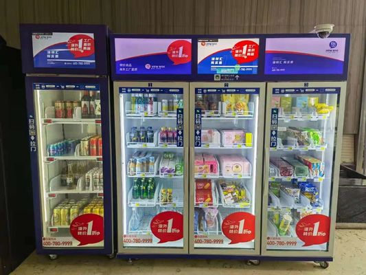 Máquina de venda automática do Gym para vender o refrigerador do fruto fresco da bebida da energia que vende com leitor de cartão