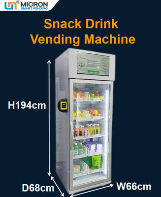 Máquina de venda automática do Gym para vender o refrigerador do fruto fresco da bebida da energia que vende com leitor de cartão