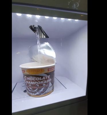 Fonte de água quente grátis para Cup Noodle Ramen instantâneo máquina de venda de chá de leite com leitor de cartões