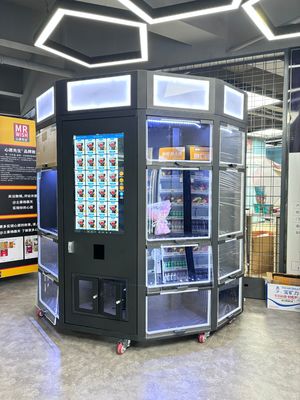 Novo design de armário máquina de venda de flores frescas com função de resfriamento 32 polegadas touch screen light box para branding