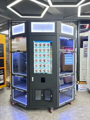 Novo design de armário máquina de venda de flores frescas com função de resfriamento 32 polegadas touch screen light box para branding
