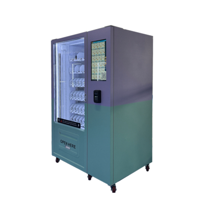 Máquina de Venda Automática de Alimentos Congelados com Estrutura Metálica Personalizável com Autocolantes Opcionais e Capacidade para 350-600 Unidades