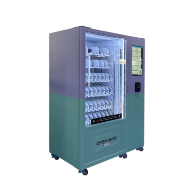Máquina de Venda Automática de Alimentos Congelados com Estrutura Metálica Personalizável com Autocolantes Opcionais e Capacidade para 350-600 Unidades
