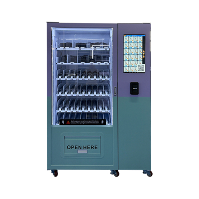 Máquina de Venda Automática de Alimentos Congelados com Estrutura Metálica Personalizável com Autocolantes Opcionais e Capacidade para 350-600 Unidades