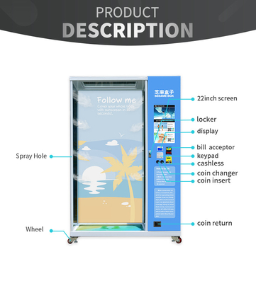 Mícron máquina de venda automática do pulverizador do tela táctil de 22 polegadas para o óleo do bloco de Sun