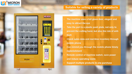Diodo emissor de luz que ilumina sistemas de pagamento de Lucky Vending Machine With Cashless, grande máquina de venda automática da caixa, mícron