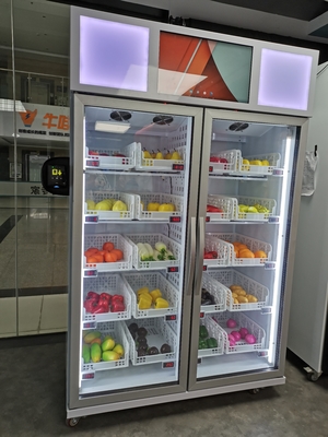 Refrigerador vendendo esperto vegetal de controle remoto com leitor de cartão