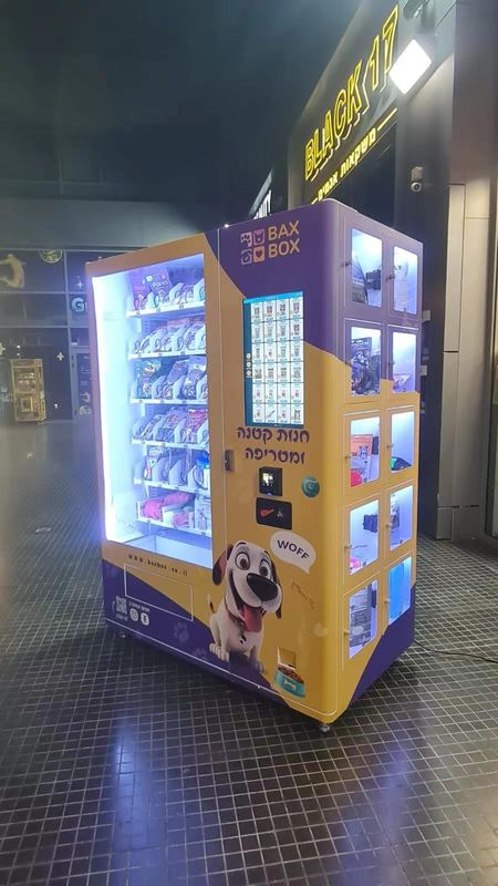 Máquina de Venda Automática com Porta de Vidro 220V para Snacks Embalados Grandes 400W Capacidade Eficiência