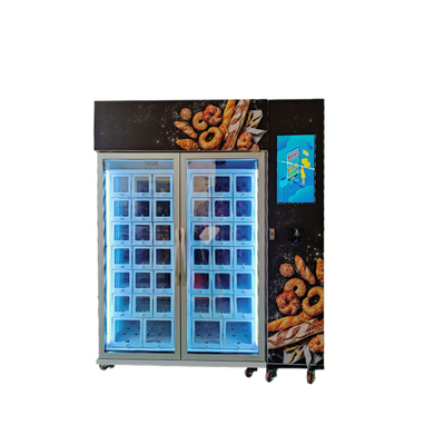 Máquina de venda automática refrigerando do cacifo do pão com a tela de 22 polegadas e o leitor de cartão