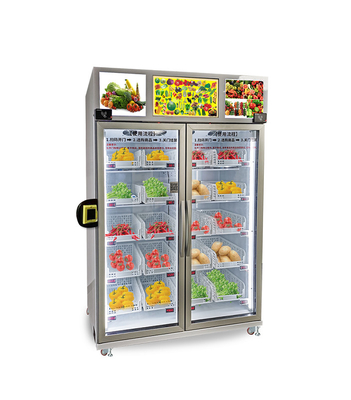Máquina de venda automática esperta congelada do refrigerador do ovo do alimento em mercado 2não pilotado do mícron