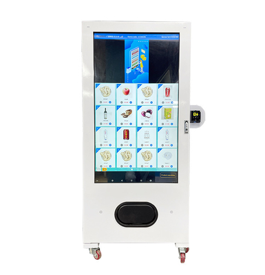 Máquina de venda automática combinado da língua inglesa do pagamento em dinheiro de Sprial do petisco do écran sensível grande e da propaganda da soda para o mercado do Euro