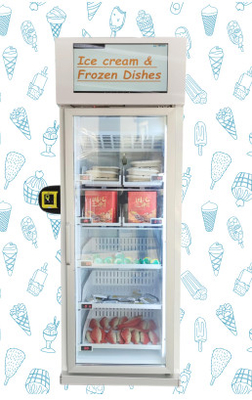 Máquina de venda automática do refrigerador do ósmio Smart de Android para o sistema de refrigeração vegetal do congelador da carne do ovo do fruto