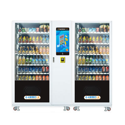 Petisco da grande capacidade e máquina de venda automática espirais da bebida com sistema de refrigeração e tela táctil