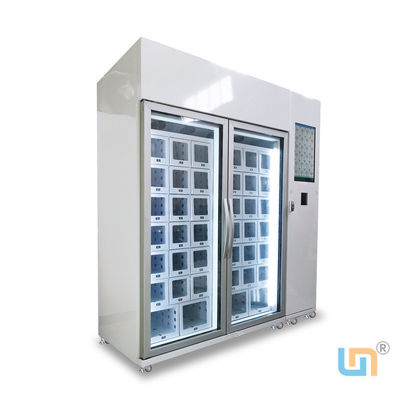 Máquina de venda automática congelada da carne com o leitor de cartão do tela táctil do sistema de refrigeração