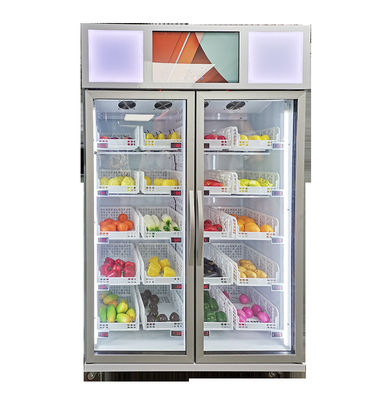 máquina de venda automática esperta do refrigerador com alimento congelado da venda do sistema fruto vegetal esperto no supermercado