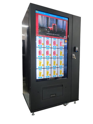 Máquina de venda automática enlatada engarrafada Sprite de Pepsi da cola com o sistema de refrigeração que anuncia a tela