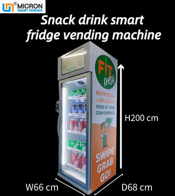 a garra fria esperta N da bebida da garrafa de vidro da máquina de venda automática do refrigerador 240V vai refrigerador