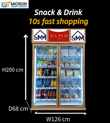 Máquina de venda automática do refrigerador de Payment System Smart do leitor de cartão para Sanck e bebida com sistema esperto para o controle de Remotly