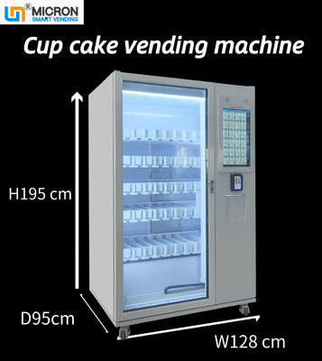 Máquina de venda automática do alimento de petisco do queque do bolo de aniversário com o tela táctil de 22 polegadas