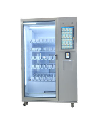 Máquina de venda automática de bebidas em garrafas de vidro com captador central de elevador com tela sensível ao toque, sistema inteligente
