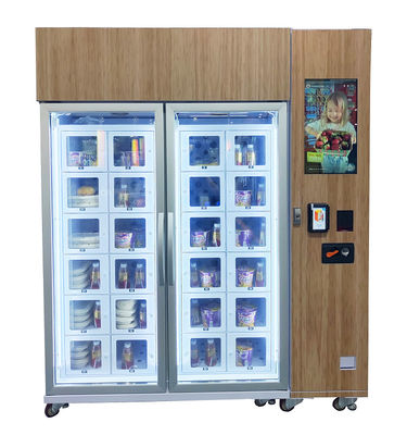 Máquina de venda automática refrigerando personalizada do cacifo do tela táctil de 22 polegadas para o ovo com sistema esperto