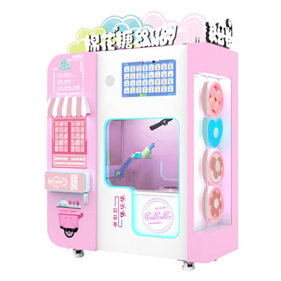 Micron Automatic 32 Fruit Flavor Cotton Candy Vending Machine para comida de rua no parque de diversões