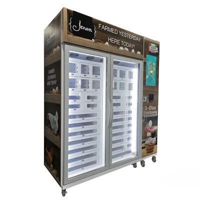 Máquina de venda de ovos de 22 polegadas com tela sensível ao toque com leitor de cartões para produtos agrícolas frescos