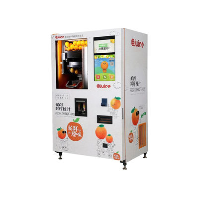Máquina de venda de suco de laranja 100% natural com sistema automático de limpeza