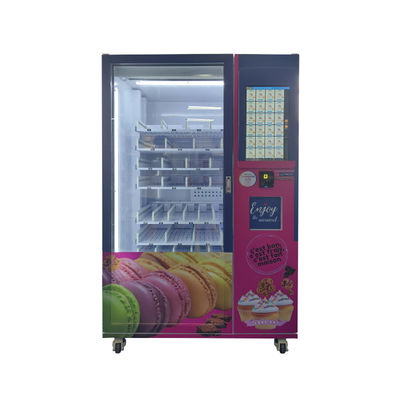 Máquina de venda automática de elevador Xy com leitor de cartões de porta de pick-up aberto automaticamente Máquina de venda automática de macarrão