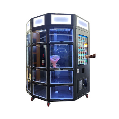 Novo design de armário máquina de venda de flores frescas com função de resfriamento 32 polegadas touch screen light box para branding