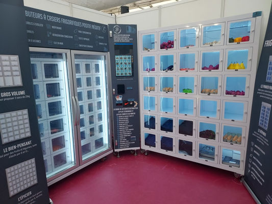 21Máquina de venda de caixotes com tela sensível ao toque com gráficos personalizados e sistema de refrigeração