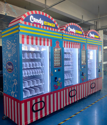 Máquina de venda de snacks de 300 kg com sistema de back-end inteligente e tela sensível ao toque de 21,5 polegadas