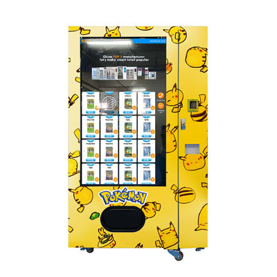 Máquina de venda de Pokémon de tela sensível ao toque de 55 polegadas com leitor de cartões Gráficos personalizados para cartões de jogo Pokémon PTCG