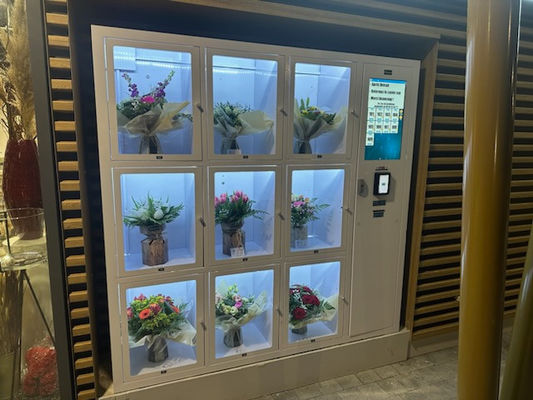 Máquina de venda automática de caixotes de alta capacidade caixotes personalizáveis para flores frescas produtos agrícolas