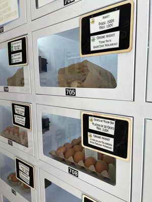 Máquina de venda de caixote de tela sensível ao toque com tela de 21,5 polegadas e conveniente sistema de pagamento com cartão