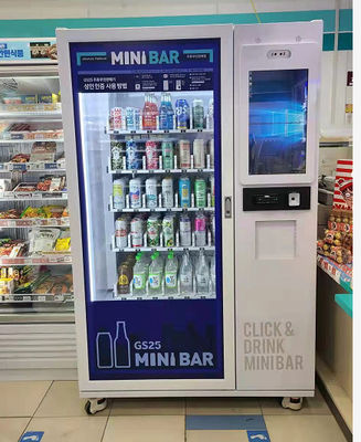 Máquina de Pop de cerveja amigável com sistema de pagamento de cartão de identificação e conectividade WIFI / 3G à Internet